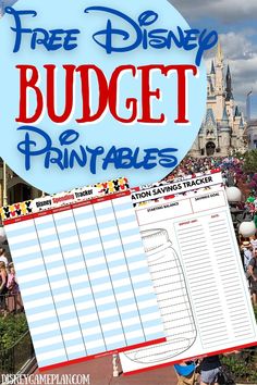 the free disney budget printables for kids