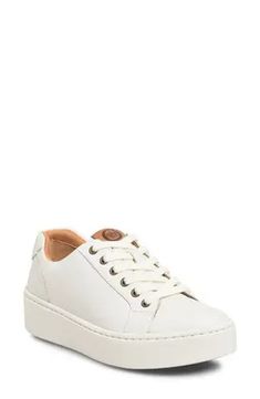 Børn Mira Platform Sneaker - White Leather | Editorialist