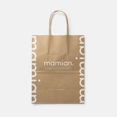 ショッピングバッグ（紙袋）/mamian（マミアン） Luxury Paper Bag Packaging, Paper Bag Branding, Elegant Shopping Bag With Designer Logo, Paper Bags For Clothing Brand, Brand Paper Bag, Luxury Paper Bag, Shopping Bag Design, Japanese Packaging, Paper Bag Design