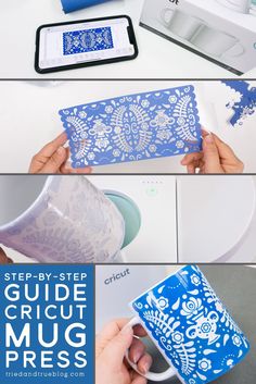 step by step instructions to make an intricate stencil mug