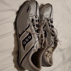 Men's Saucony Spike Track Shoes, New In Box, Never Worn, Silver And Black, Size 9.5 Spikes Track, Track Shoes, Saucony Shoes, Shoes Color, Mens Shoes Sneakers, Black Silver, Shoes Mens, Men's Shoes, Shoes Sneakers