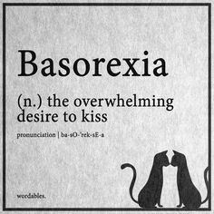 an advertisement for basorexia, the overwhelning desire to kiss