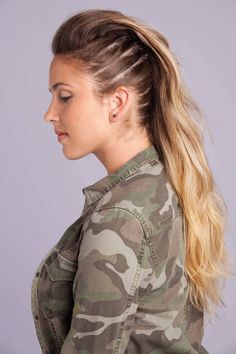 Long Hair Mohawk, Faux Hawk Women, Faux Mohawk, Hairstyles Simple, A Ponytail