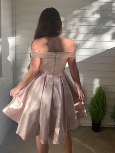 A-Line/Princess Off-the-Shoulder Satin Sleeveless Ruffles Short/Mini Homecoming Dresses Sleeveless Off Shoulder Evening Dress, Sleeveless Off Shoulder Dress For Prom Evening, Sleeveless Off Shoulder Dress For Prom Season, Sleeveless Off Shoulder Dress For Prom, Sleeveless Off-shoulder Dress For Prom Evening, Sleeveless Off-shoulder Dress For Prom, Fitted Sleeveless Off Shoulder Wedding Dress, Sleeveless One Shoulder Wedding Dress With Ruffles, Bridesmaid Off Shoulder Dress For Prom Season