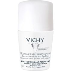 VICHY Deodorant Anti-Transpirant 48HR Soothing Anti-Prespirant 50ML NEW Regulates sweating and neutralizes unpleasant odors. Features: - effective for 48 hours; - with sedative active substances; - does not clog the sweat glands; - suitable for use after depilation; - without alcohol; - odorless. Method of use. Apply on clean underarm skin. Throbbing Headache, Underarm Odor, Sweat Gland, Anti Perspirant, Excessive Sweating, Skin Issues, Antiperspirant, Roll On, Deodorant