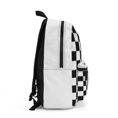 Black And White Culture Collections Backpack For - $53.00 , £49.67 , R997.48 White Standard Backpack For Streetwear, Black And White Backpack, White Backpack With Zipper Closure For Streetwear, Modern White Backpack For On-the-go, Black Punk Backpack For Streetwear, New College, White Culture, Backpacks