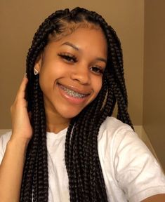 Brace Face, Blonde Box Braids, Braces Colors, Long Box Braids, Try On Hairstyles, Girls Braids, Trending Hairstyles, Box Braids Hairstyles, Faux Locs