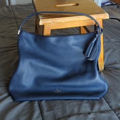 This Purse Is In Great Condition. Barely Used. Elegant Blue Shoulder Bag For Work, Elegant Blue Bags For Work, Kate Spade Blue Shoulder Bag For Office, Elegant Blue Kate Spade Shoulder Bag, Bags Kate Spade, Kate Spade Purse, Navy Blue Color, Kate Spade Bags, Kate Spade Bag