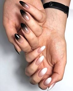 Black and white ombre nails in 2020 Ombre nails, Long acrylic nails Black And White Ombre Nails, White Ombre Nails, Black And White Ombre, Black Ombre Nails, Opal Nails, Nails Yellow, Nagel Tips, White Ombre, Gradient Nails