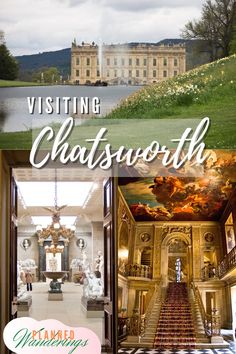 the front cover of visiting chatswothh with an image of a castle in the background