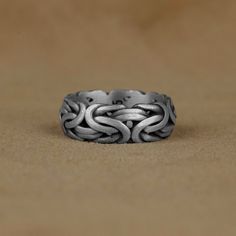 Minimalist Byzantine Chain Male Silver Ring, Chunky Wedding Band Ring, Ring For Bride and Groom, Anniversary Ring, Birthday Gift, Men Gift Made of 925 silver and handcrafted by hand, this ring is not only an accessory piece that complements your daily elegance, but also has details that will reflect your character and style. It is also a great gift to give to your loved ones on their special days. At SavisSilver, we always give importance to the satisfaction of our customers, we recommend you to Anniversary Rings, Wedding Ring Bands, Band Rings, Mens Gifts, Solid Gold, Wedding Bands, Jewelry Rings, Silver Rings, Birthday Gifts