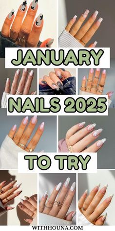 January Nails Ideas Simple, Cute January Nails, January Nail Art, January Nails Ideas, Nails Ideas Simple, January Nail Colors, Nails January, January Nail, January Nail Designs