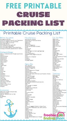 This is a free printable cruise packing list. Cruise Carry On Bag, Carry On Bag Packing, Caribbean Cruise Packing List, Cruise Planner, Bag Packing List