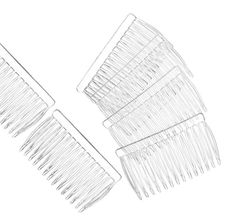 Clear acrylic plastic hair comb with 14 teeth. 6 combs per package. Ready to decorate. Combine with ribbons or decorate with beading! Great for making bridal wedding hair accessories, team accessories, and fashion accessories. Each comb is 2 inches x 3 inches Package of 12. Clear Hair, Pink Crafts, Side Comb, Hair Supplies, Bridal Wedding Hair, Hair Adornments, Hair Combs, Bridal Hair Comb, Diy Hair Accessories