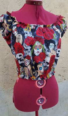 Froufrou top zombie drive Size S/M or L/XL Size XS (8uk) , S (10UK), M (12UK), L (14UK), XL (16UK), XXL (18UK)  Available via private message, let me know which size you want Creation Fifi's Alternative https://www.facebook.com/fifisalternative/?pnref=lhc Fitted Skull Print Summer Tops, Fitted Skull Print Top For Summer, Fitted Skull Print Tops For Summer, Multicolor Skull Print Top For Summer, Multicolor Skull Print Tops For Summer, Multicolor Skull Print Summer Tops, Fitted Fun Festival Tops, Fitted Rockabilly Tops With Graphic Print, Fitted Fun Tops For Festival