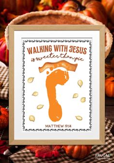 a sign that reads walking with jesus is sweeter thane, and an image of a