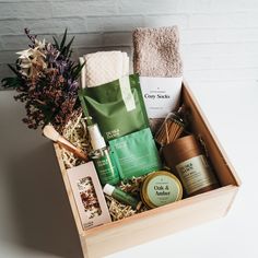 The Classic Soothing Sanctuary Luxury Gift Crate Includes: Cozy Cloud Socks - Ivory (One Size Fits Most) Ultra Soft Spa Headband - Ivory Dusk & Dawn Muscle Relief Bath Soak Dusk & Dawn Refresh Mint Cooling Clay Mask Dusk & Dawn Botanical Shower Steamers Variety Pack Mask Applicator Brush Sleep Well Herbal Tea Tube Desert Bloom Hydrating Face Mist Moisturizing Herbal Mint Lip Balm Savannah Dried Flower Mini Bouquet Apothecary Match Glass Jar Oak + Amber Travel Candle Deluxe Wooden Gift Crate + Enclosure Card The Deluxe Soothing Sanctuary Luxury Gift Crate Includes: Cozy Cloud Socks - Ivory (One Size Fits Most) Ultra Soft Spa Headband - Ivory Dusk & Dawn Refresh Mint Cooling Clay Mask - Jar Dusk & Dawn Muscle Relief Bath Soak Sleep Well Herbal Tea Tube Scalp Massager - Mint Green Brush + Spo Muscle Relief Bath, Cloud Socks, Mask Applicator, Gift Crates, Essential Oil Roller Balls, Desert Bloom, Mini Bouquet, Muscle Relief, Travel Candles