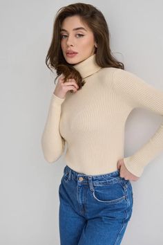 Look Formal, Sleeves Style, Estilo Chic, High Neck Sweater, Long Sleeve Pullover Sweater, Knit Style, Sleeves Clothing, Womens Turtleneck, Knit Turtleneck Sweater