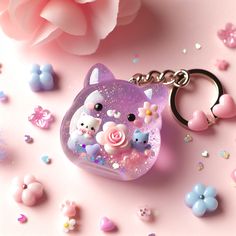 Feast your eyes on our cute resin keychain, perfect for teen girls! This compact charm illuminated by pastel shades of pink, lavender, & sky blue features adorable embellishments of tiny blooms, glitter & heart shapes, all sealed within a shiny resin canvas. Opt between a chubby cat or a unicorn shape for that extra dash of charm. The perfect backpack or purse accessory! #ResinArt #TeenFashion #CuteKeychain #BackpackAccessory #ChubbyCat #UnicornKeychain. Resin Art Keychain, Resin Canvas, Art Keychain, Lavender Sky, Chubby Cat, Cute School Stationary, Kampot, Easy Paper Crafts Diy, Fun Crafts To Do