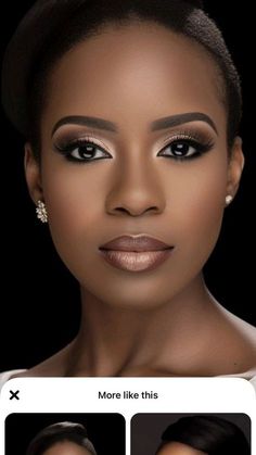 Black Wedding Makeup, Make Up For Black Women, Amazing Makeup Transformation, Black Bridal Makeup, Curly Hair Mousse, Makeup Artist Branding