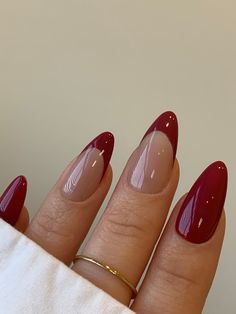 Classy Acrylic, Casual Nails, Red Nail