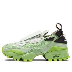 Reebok Pyer Moss x Experiment 4 Trail Fury 'Grass is Greener' GY9893 (SNKR/Cozy/Unisex/Wear-resistant) Black Creatives, Sneakers Reebok, Pyer Moss, Yeezy Foams, Celadon Green, Reebok Sneakers, Womens Reebok, Black Accents, Nike Huarache