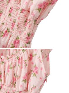 Infuse your wardrobe with a touch of romance with the Alexxa Floral Ruffle Mini Dress This charming dress features a delicate floral print on a soft pink background, capturing the essence of a blooming garden. The ruffle details along the neckline and sleeves add a playful flair, while the smocked waist creates a flattering silhouette. Perfect for sunny days, picnics, or any occasion where you want to feel effortlessly feminine and chic. Details: Sweet floral print on a soft pink fabric for a fr Pink Ditsy Floral Print Dress For Brunch, Feminine Floral Dress For Daywear, Pink Ditsy Floral Print Spring Dress, Pink Ditsy Floral Print Dress For Summer, Pink Ditsy Floral Print Dress For Spring, Spring Feminine Floral Dress With Smocked Bodice, Feminine Smocked Bodice Floral Dress For Spring, Feminine Spring Floral Dress With Smocked Bodice, Feminine Floral Dress With Smocked Bodice