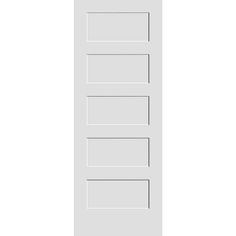 a white door with three horizontal lines on it