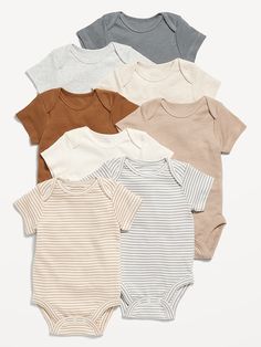 Unisex Bodysuit 8-Pack for Baby | Old Navy Neutral Baby Boy Clothes, Knit Envelope, Nursery Necessities, Mommy Material, Baby Clothes Gender Neutral, Gender Neutral Outfits, Neutrogena Makeup, Neutral Baby Clothes, Baby Boy Clothes Newborn