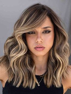 blonde ribbon highlights on brown hair Ribbon Highlights, Brown And Blonde Hair, Brown And Blonde, Balayage Hair Color, Blonde Hair Transformations, Hair Highlights And Lowlights, Brown To Blonde