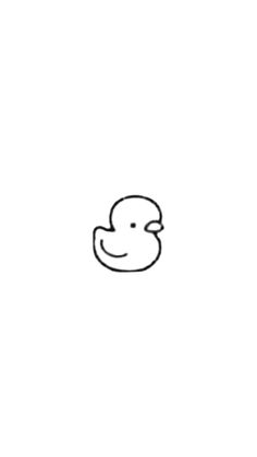 a drawing of a rubber duck on a white background