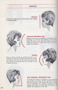 Convex Profile, Vintage Haircuts, 1950s Accessories, Makeup Illustration, Cute Eyeshadow Looks, Square Face Hairstyles, Short Hair Hacks, Hair School, Face Art Makeup