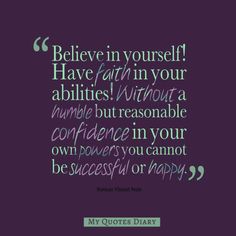 a quote that says believe in yourself