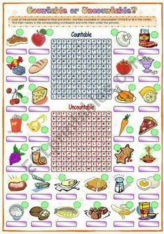 a crossword puzzle game with food and drinks on the page, complete with words