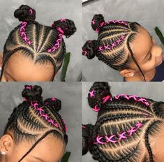 Summer Hairstyles For Kids, Children Braids, Kids Cornrow Hairstyles Natural Hair, Kids Cornrow Hairstyles, Aesthetic Curly Hair, Hairstyle Aesthetic, Hair Salon Pictures, Curly Hair Long