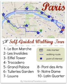 the paris guided walking tour map