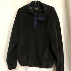 SIERRA SPORT FLEECE JACKET MENS XL Quarter Zip Black with Blue accents Snap collar Front waist Pockets Elastic Band Waist New without tags Never worn Blue Accents, Fleece Jacket, Elastic Band, Quarter Zip, Black Blue, Blue Black, Mens Jackets, Elastic, Band