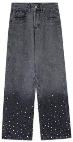 Trendy Cotton Bottoms With Rhinestones, Trendy Rhinestone Cotton Bottoms, Trendy Black Bottoms With Rhinestones, Trendy Black Rhinestone Bottoms, Urban Trends, Star Jeans, Cargo Jeans, Baggy Jeans, Fashion Games