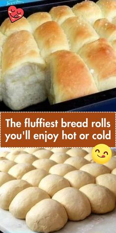 bread rolls being baked in the oven and then rolled up to look like they're hot or cold