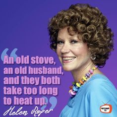 an older woman with curly hair smiles at the camera and has a quote from helen piper on it