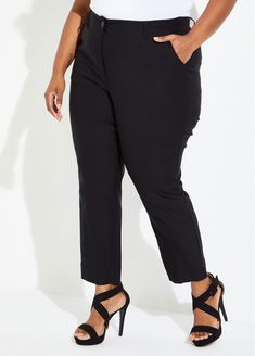 Introducing the reMix collection from Ashley Stewart- an eclectic range of separates you can mix and match to upgrade your work wardrobe! Build a wardrobe full of versatile pieces that you can mix and match like our stretch Power Twill ankle pants that smooth, shape and are loads of style. Workwear Bottoms With 4-way Stretch, Ankle-length, Stretch Cropped Leg Dress Pants For Business Casual, 4-way Stretch Dress Pants For Spring Workwear, Spring Ankle-length Dress Pants With 4-way Stretch, Workwear Cropped Leg Pants With 4-way Stretch, Stretch Straight Capris For Work, Stretch Trousers Capris For Work, Stretch Capris For Workwear, Tailored Ankle-length Dress Pants