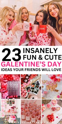 galentines day ideas Girls Night Craft Ideas Valentines, Galentines Office Party, Galentine Party Ideas For Teens, Small Galentines Party Ideas Girls Night, Galentines Gifts Ideas Girls Night, Galentine Ideas For Teens, What To Bring To Galentines Party, Crafts For Galentines Party, Cute Galentines Activities