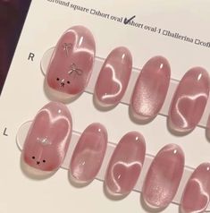 Pink Korean Nail Art, Cute Korean Nails Almond, Coquette Nails Aesthetic, French Manicure Matte, Cute Nails Simple, Pastel Nails Spring, Almond Nails White, Short Nails Almond, Nail Art Korean