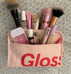 glossier, glossier makeup bag, pink makeup, makeup aesthetic, sephora makeup, girly makeup, aesthetic makeup, tower 28, touchland hand sanitizer, benetint, sol de janeiro, rhode, rhode lip peptide, lippies, makeup collection, makeup bag Girly Makeup Aesthetic, Glossier Makeup Bag, Aesthetic Sephora, Makeup Bag Pink, Rhode Lip, Glossier Makeup, Tower 28, Collection Makeup, Girly Makeup