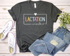 Lactation Consultant Shirt - Unisex T Shirt, Women Racerback Tank, Long Sleeve T-Shirt Tees Tshirt Sweatshirt Sweater Hoodie Gift For Men Women Boys Girls Doula Shirt ∙ Nursing ∙ Lactation Consultant ∙ Breastfeeding Support ∙ Midwife Shirt ∙ Doula Gift ∙ Breastfeeding ∙ Softstyle Unisex Tee Well, let's say goodbye to all this boring apparel... The GodBlessThisDesign team creates custom clothes with great designs to suit all tastes. Our unique and blessed designs are a blast fit for every occasio Modern Teacher, Mama T Shirt, Squad Shirt, Teacher Teacher, Mama Shirts, Teacher Tees, Emergency Room, Nursing Shirts, T Shirt Women