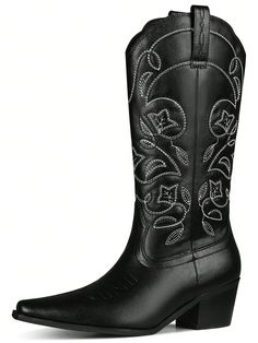 heel height :about 1.97in,
shaft height :about 11.61in,
top opning:about 15.35in,
ankle opeing:about 11.91inWomen's Embroidered Cowboy Boots Fashion Pointed Toe Chunky Heel Pull On Mid Calf  Western Cowgirl Boots Black A         Women Shoes, size features are:Bust: ,Length: ,Sleeve Length: Cowgirl Boots Black, Cowboy Boots Fashion, Embroidered Cowboy Boots, Western Cowgirls, Boots Women Fashion, Womens Mid Calf Boots, Western Cowgirl, Girl Shoes, Mid Calf Boots