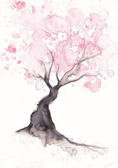 an image of a tree with pink flowers on it