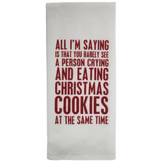 Baking Christmas Cookies, Baking Christmas, Kitchen Towel, White Board, Hobby Lobby, Clean Up, Kitchen Towels, Christmas Cookies, Red White