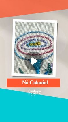 the video is showing how to make an embroidered bracelet with beads and flowers on it