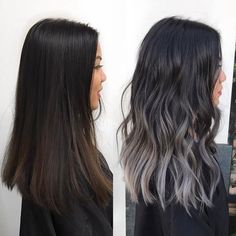 Gray Highlights, Thick Wavy Hair, Brown Hair Balayage, Brown Balayage, Ash Gray, Trendy Hair Color